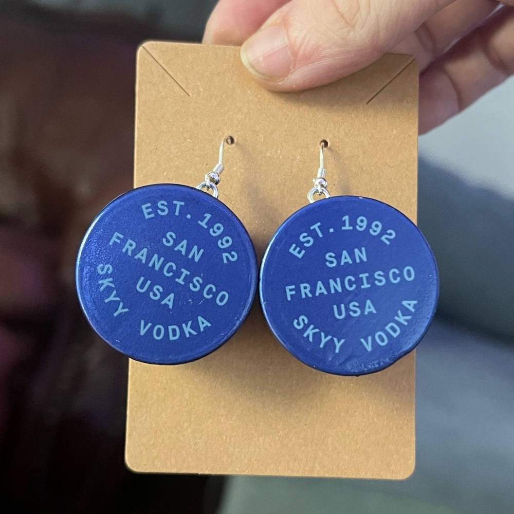 Skyy Vodka Handmade Earrings